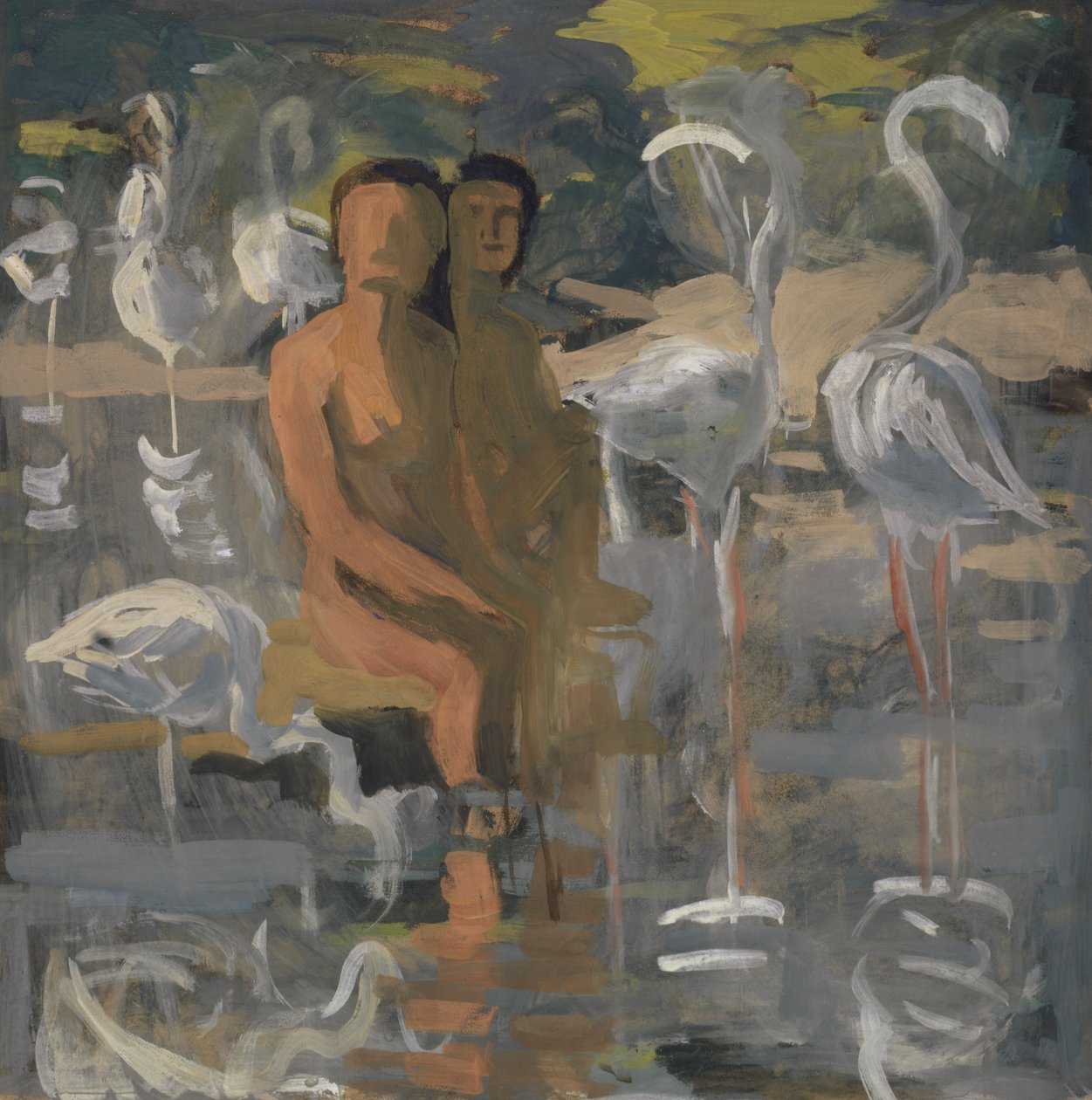 Flamingoer, ca. 1913-15 av Paul Altherr