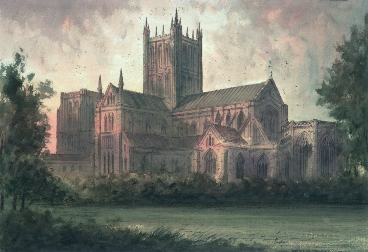 Wells Cathedral: utsikt fra sør-øst av Paul Braddon