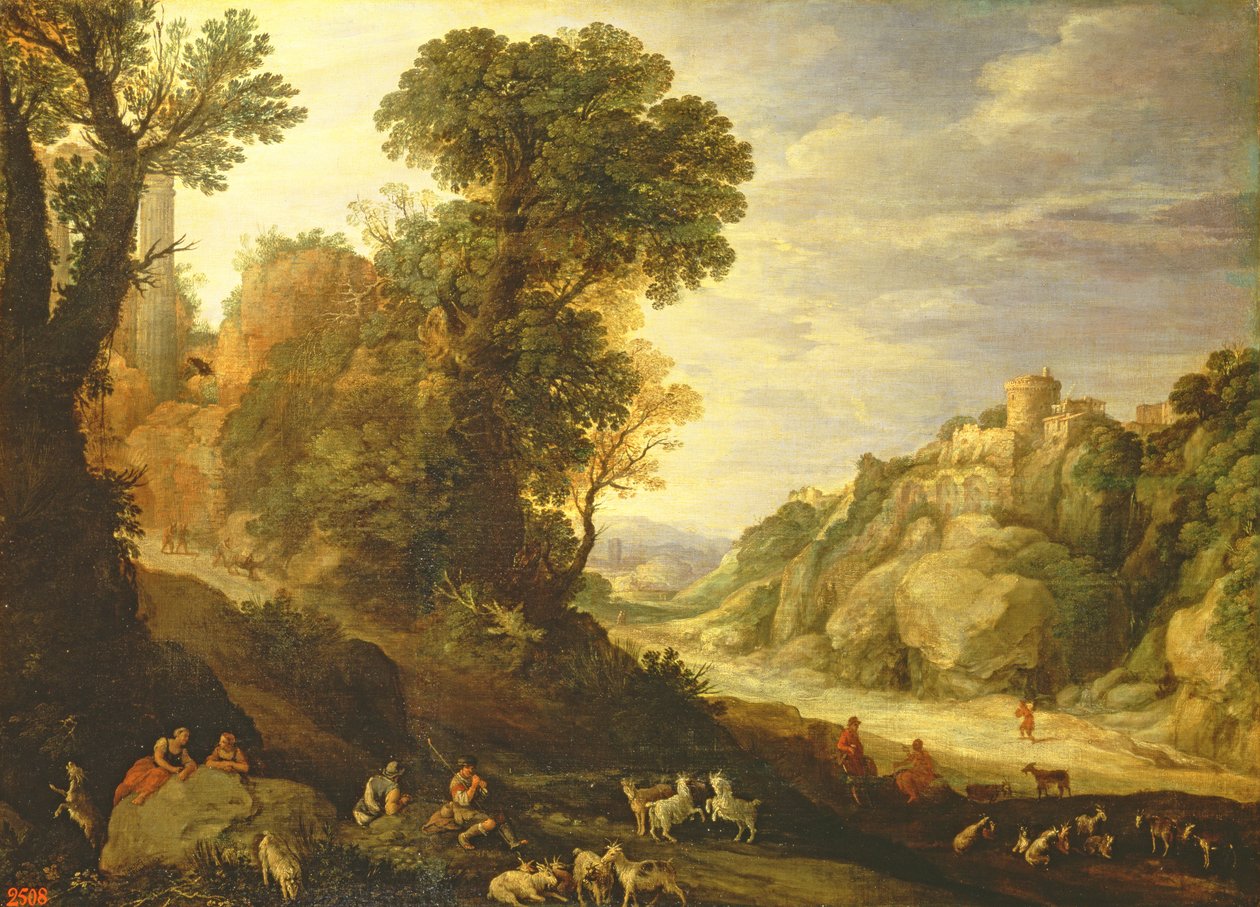 Et fjelllandskap, 1626 av Paul Bril