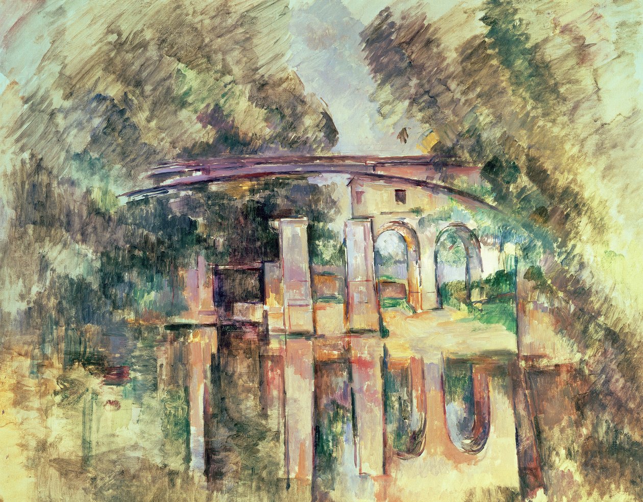 Akvedukten og slusen, ca. 1888-90 av Paul Cézanne