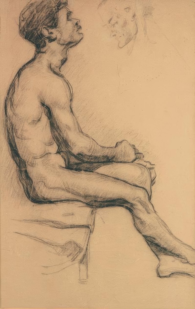 Nakenstudie av en svart mann av Paul Cézanne