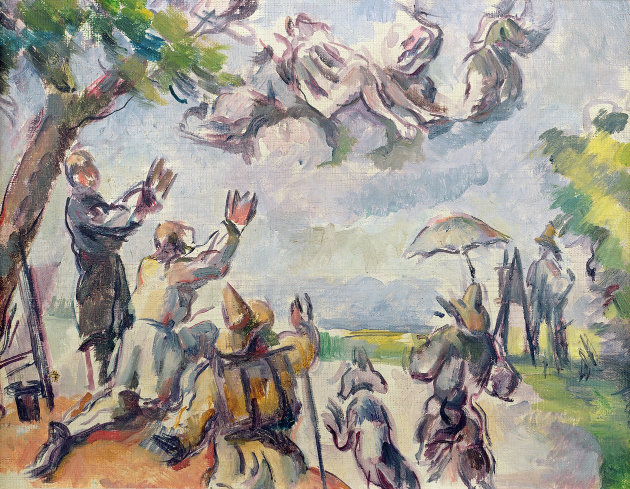 Apoteose av Delacroix av Paul Cézanne