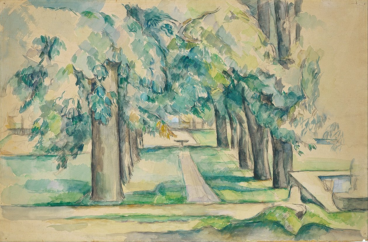 Avenue of Chestnut Trees på Jas de Bouffan av Paul Cézanne