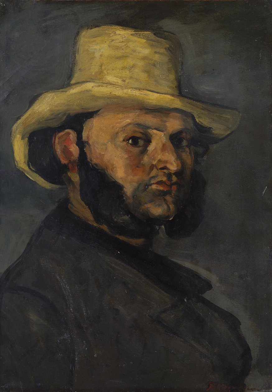 Gustave Boyer (f. 1840) i en stråhatt av Paul Cézanne