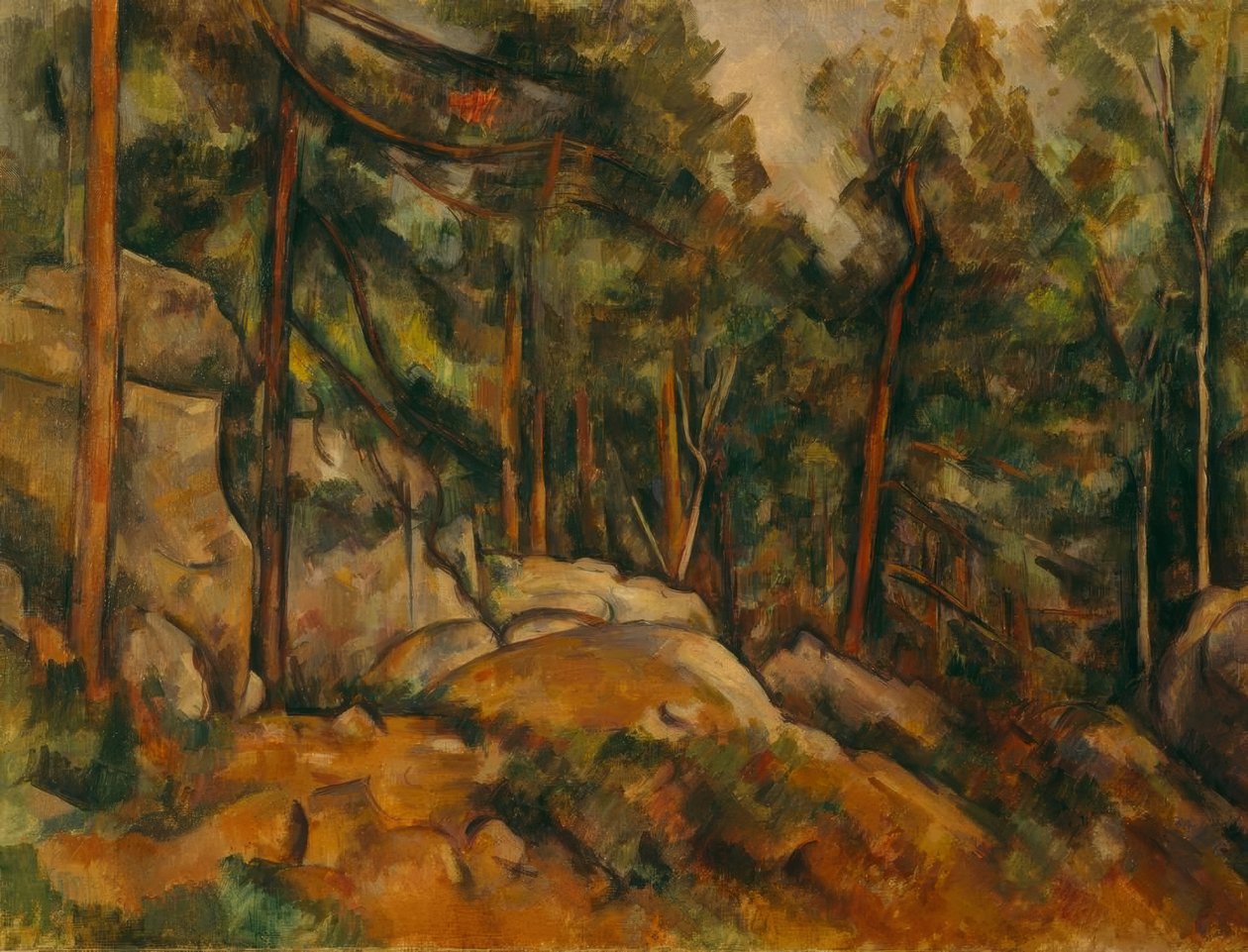 Skog interiør av Paul Cézanne