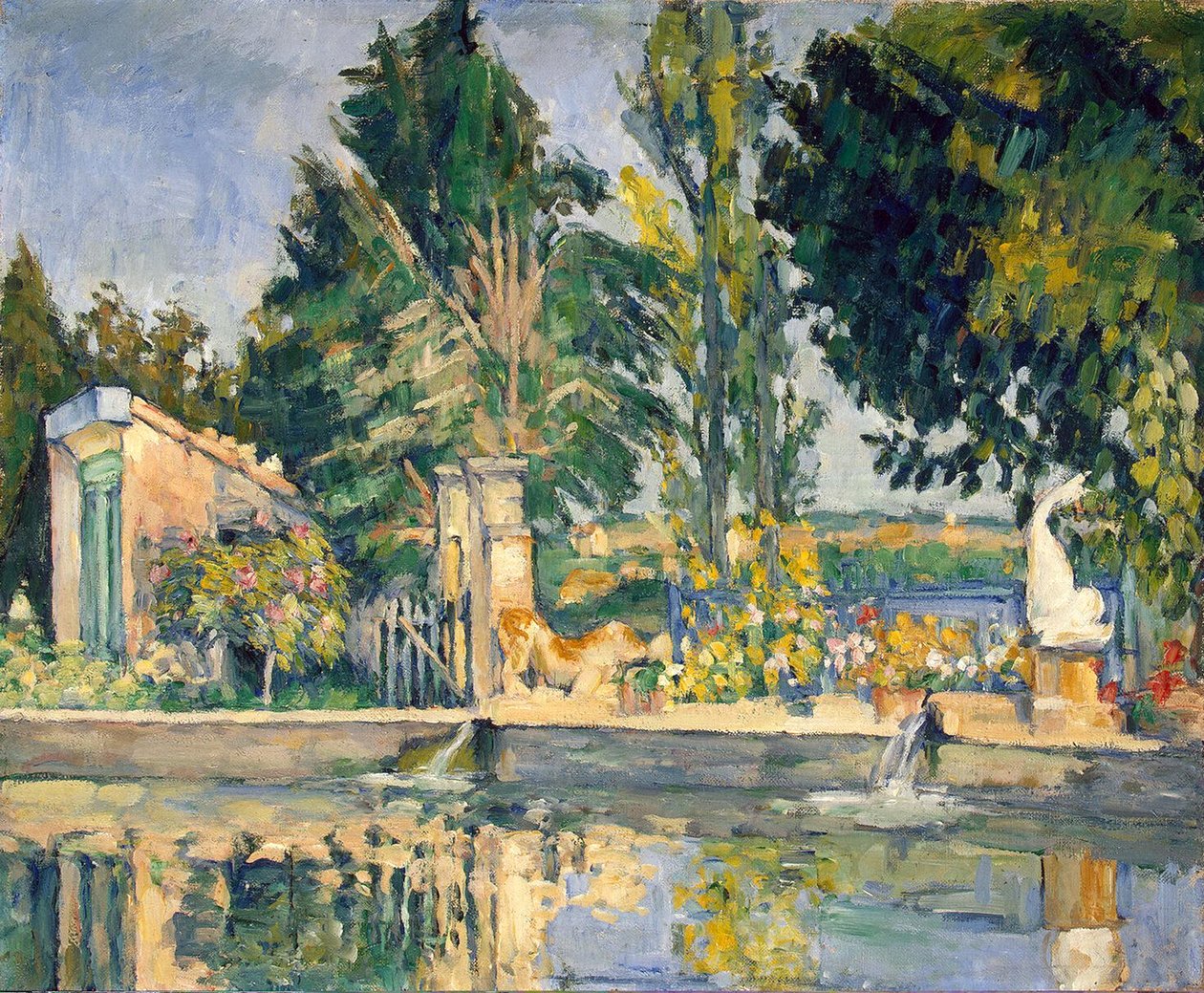 Jas de Bouffan, bassenget, ca. 1876 av Paul Cézanne