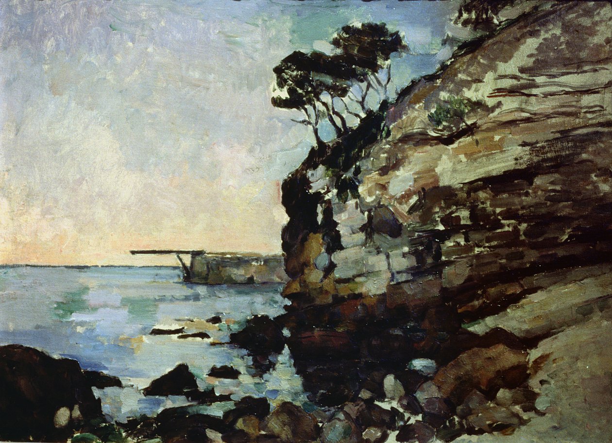 L'Estaque, i skumringen av Paul Cézanne