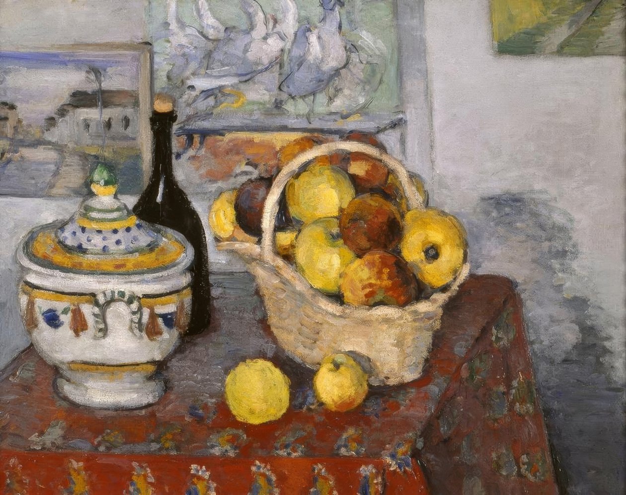 Stilleben med en suppeterrin av Paul Cézanne