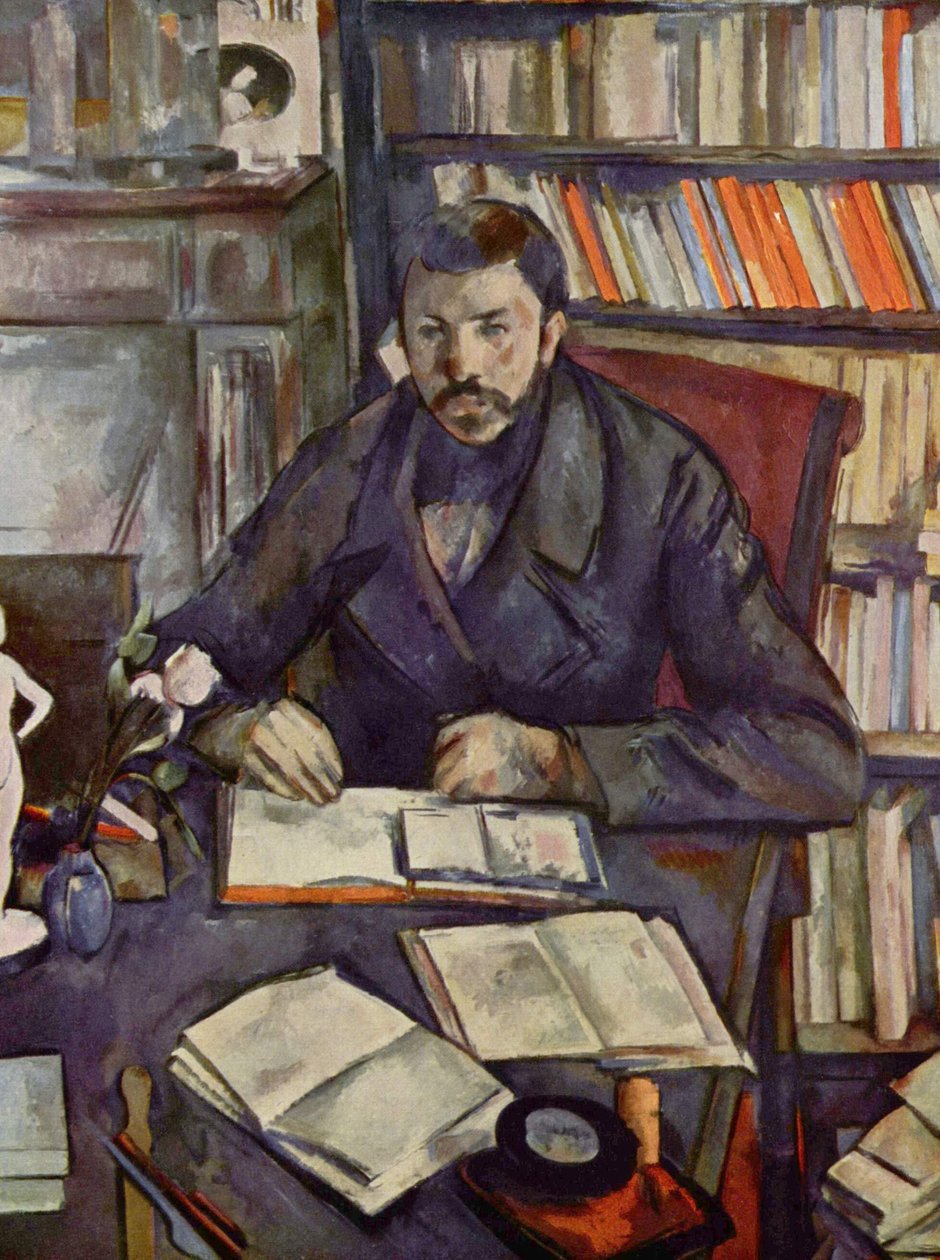 Portrett av Gustave Geffroy av Paul Cézanne