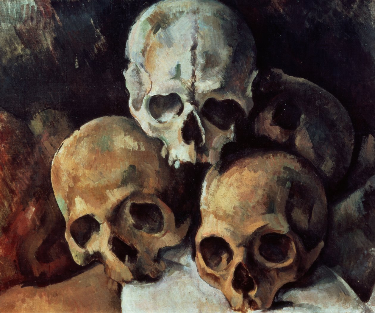Pyramide av hodeskaller, 1898-1900 av Paul Cézanne