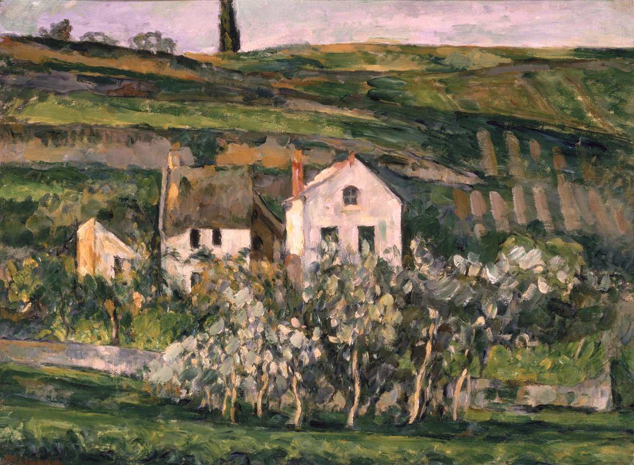Småhus i Auvers, ca. 1873-74 av Paul Cézanne