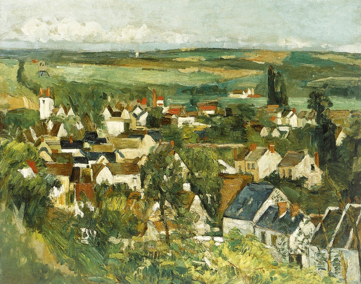 Panoramautsikt over Auvers-sur-Oise av Paul Cézanne