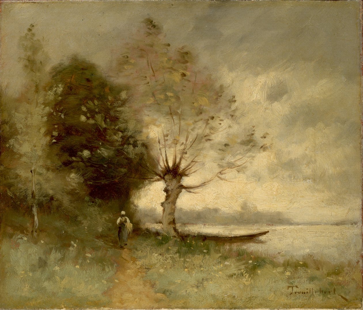 Bank of the Loire i nærheten av Chouze av Paul Desire Trouillebert