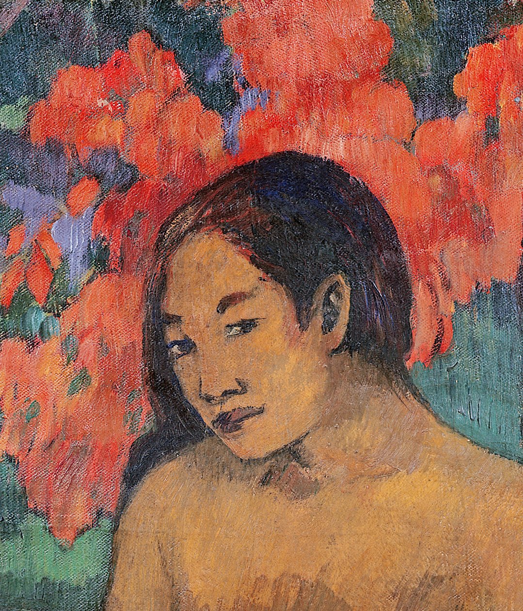 And the Gold of their Bodies, 1901 (detalj av 42678) av Paul Gauguin