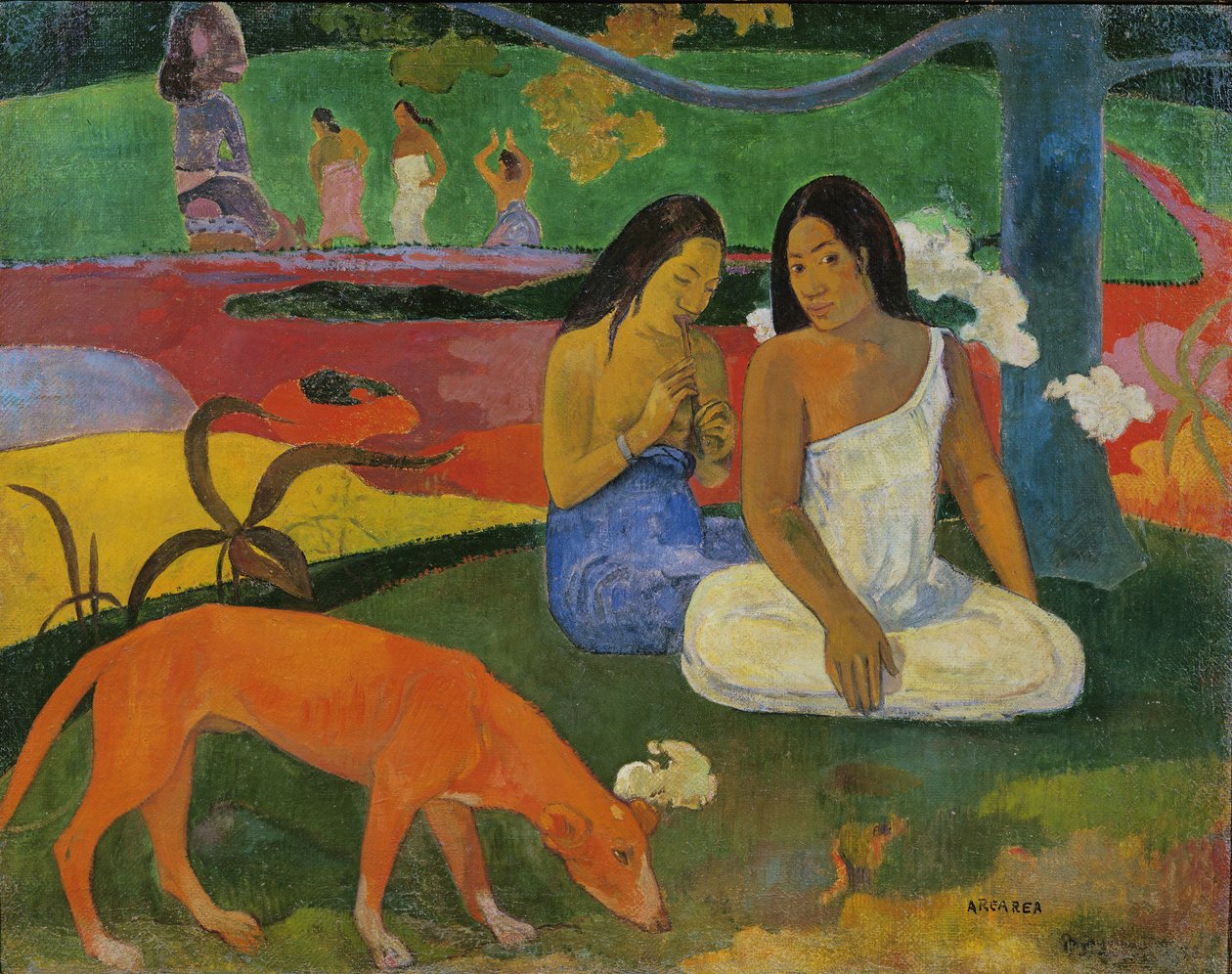 Arearea (den røde hunden), 1892 av Paul Gauguin