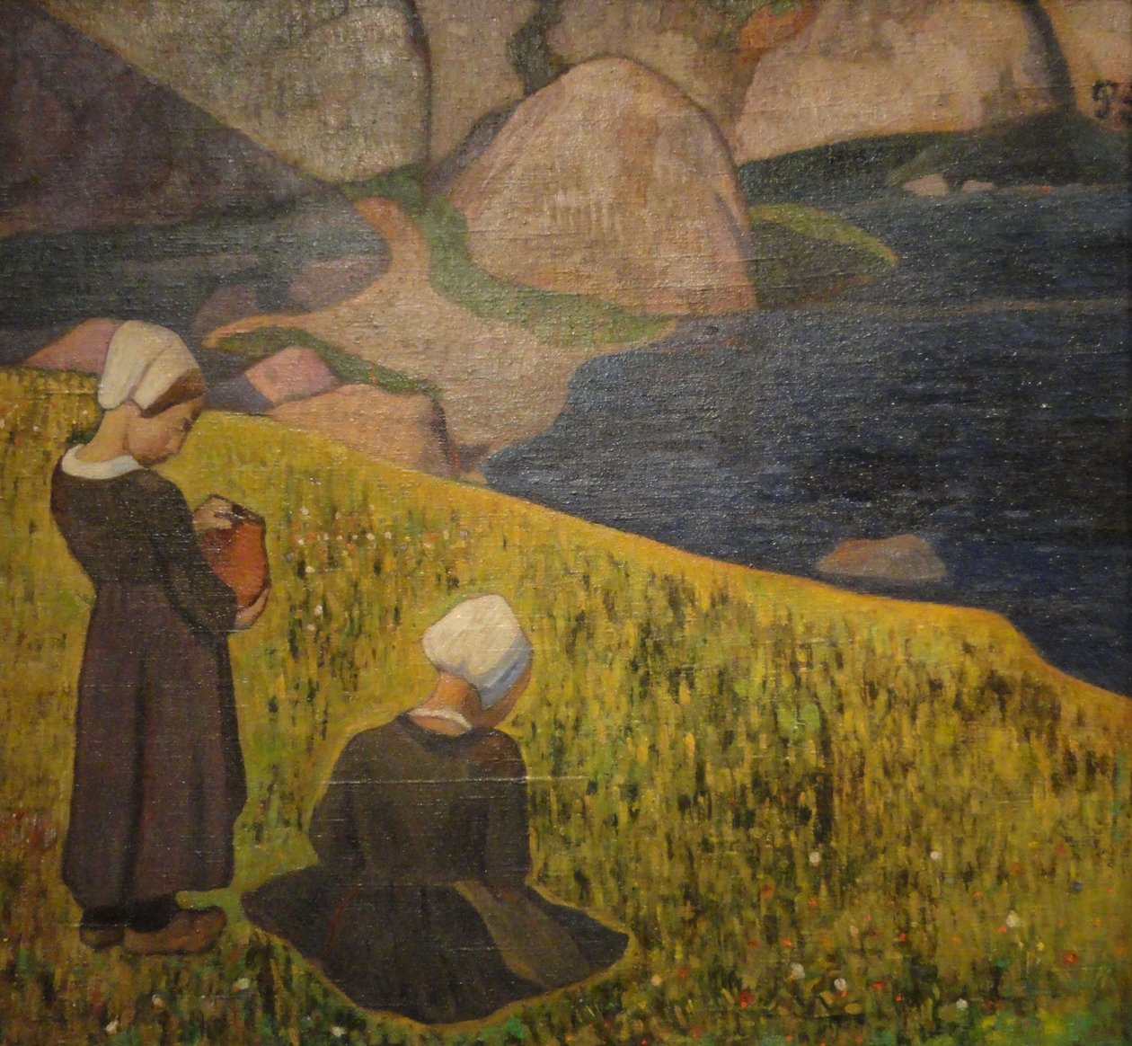 Bretonske kvinner i et sjøkart av Paul Gauguin