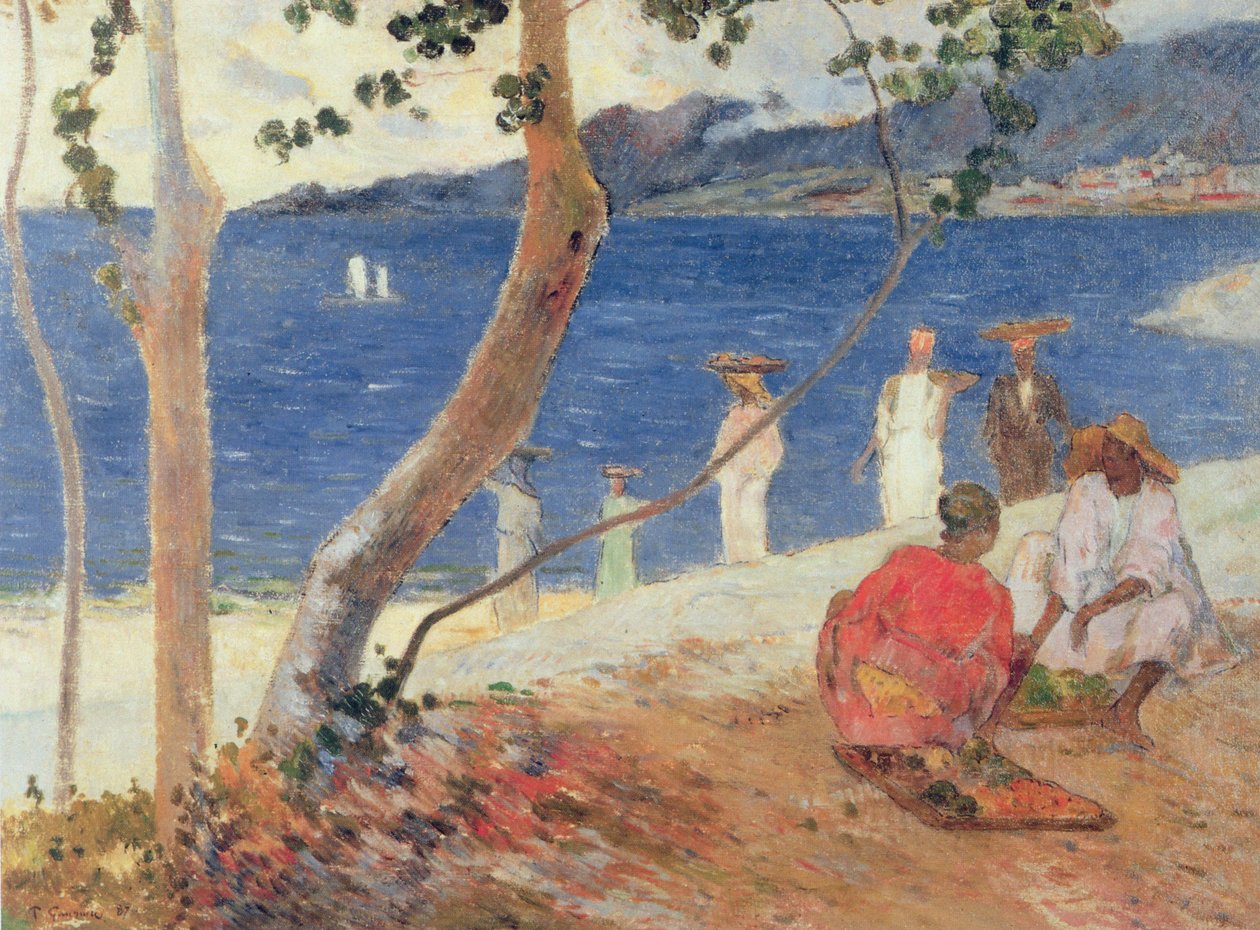 Ved havet, 1887 av Paul Gauguin