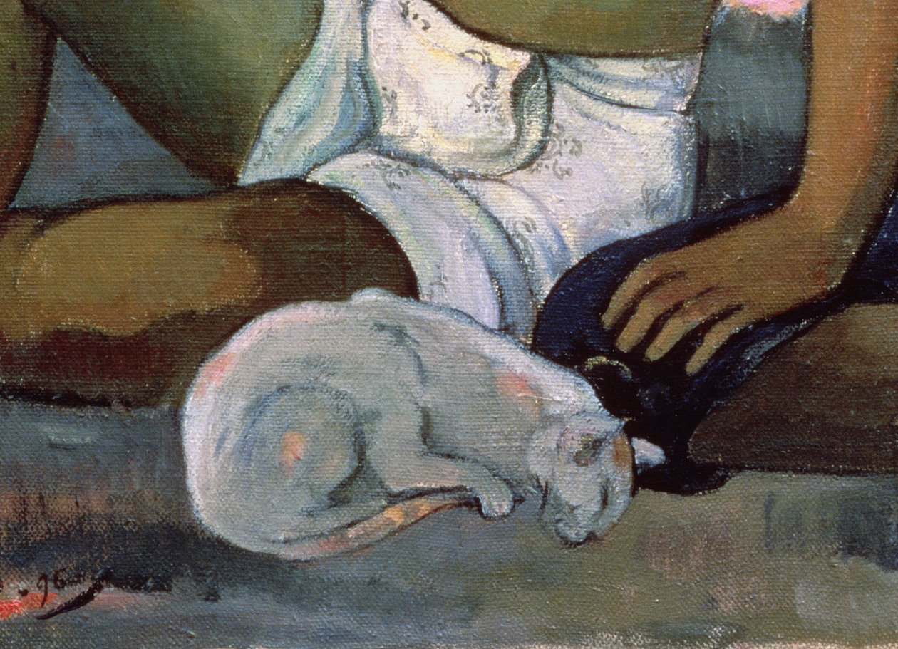 Eiaha Ohipa eller Tahitians in a Room, 1896 (detalj av 47617) av Paul Gauguin