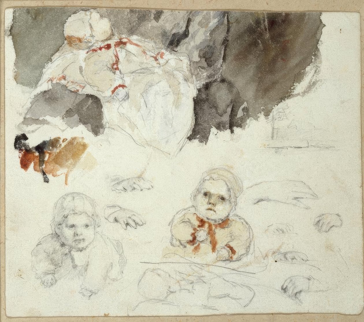 Studie av barn av Paul Gauguin
