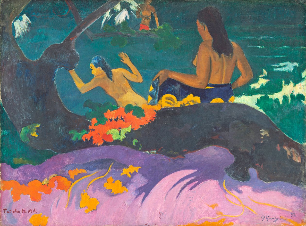 Nær drømmen (ved havet) 1892 av Paul Gauguin
