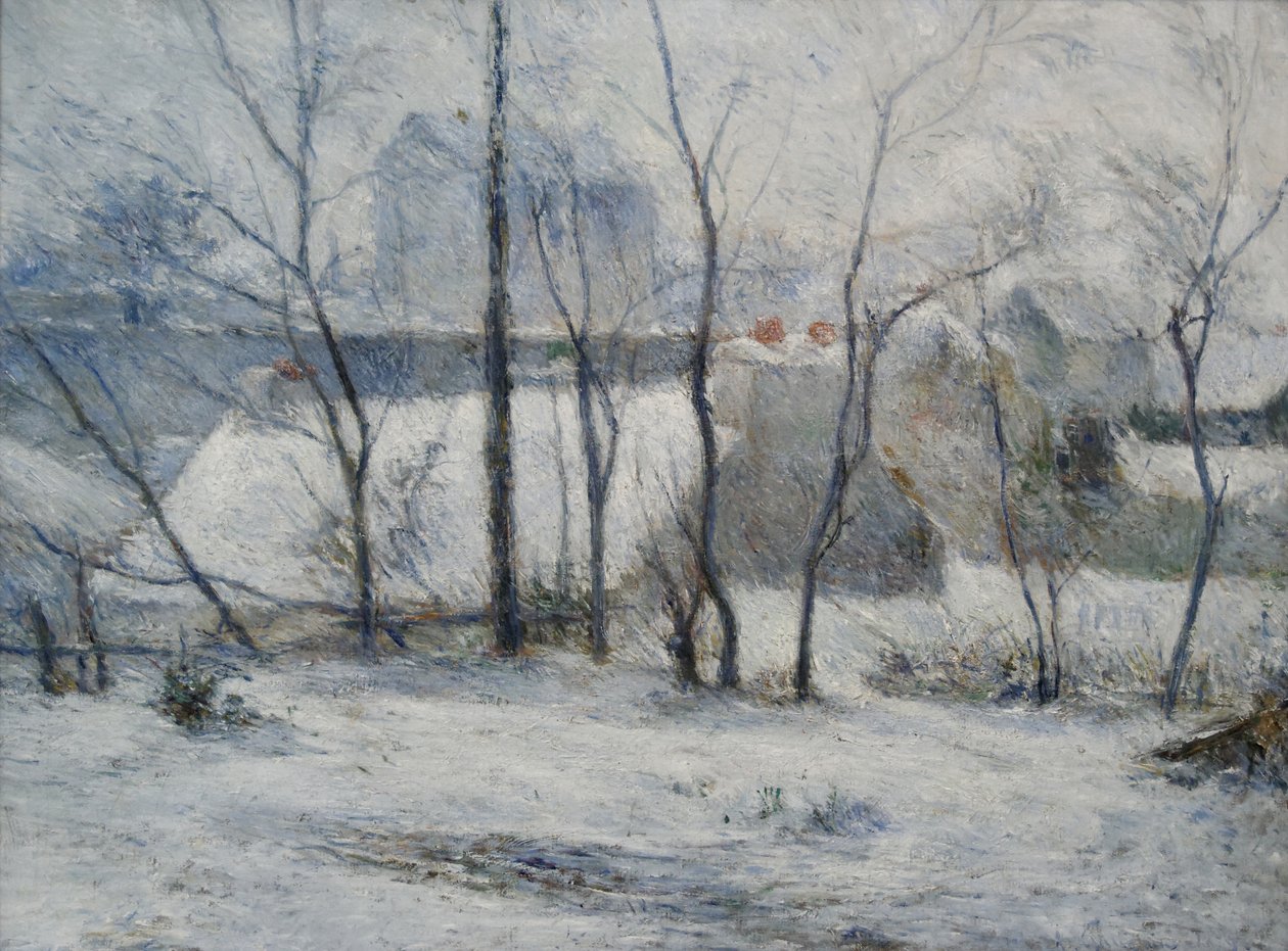 Hage under snø, 1879 av Paul Gauguin