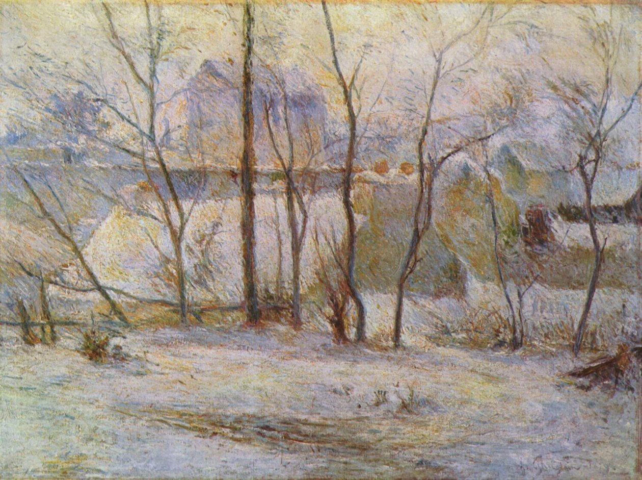 Hage i snøen av Paul Gauguin