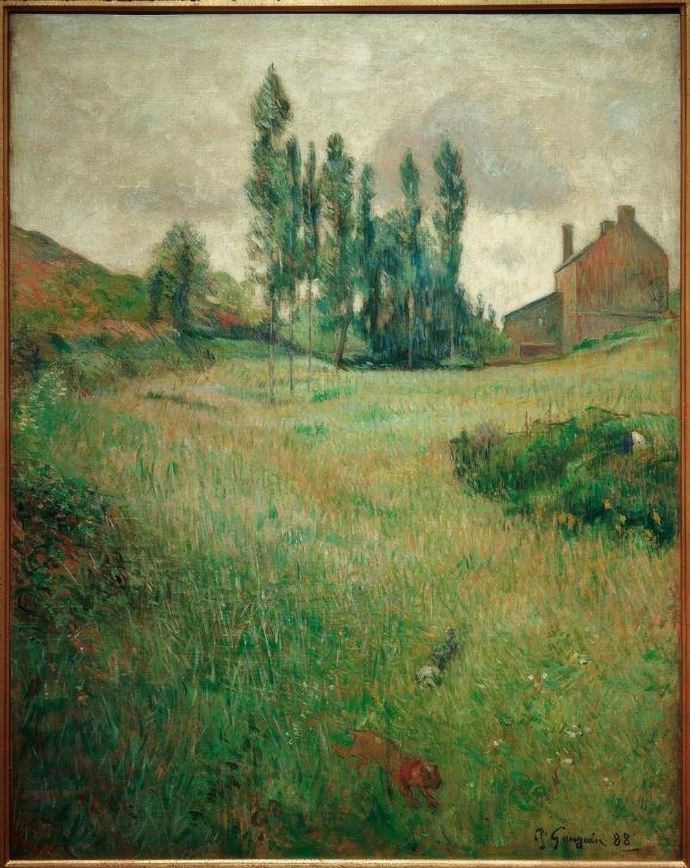 Hunder i en eng av Paul Gauguin
