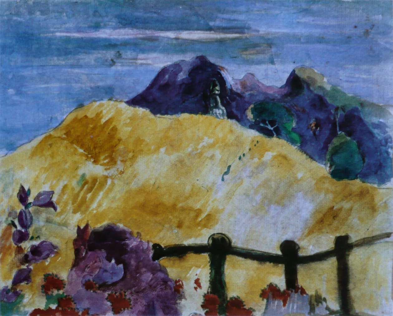 Gårdsplassen er i messing av Paul Gauguin
