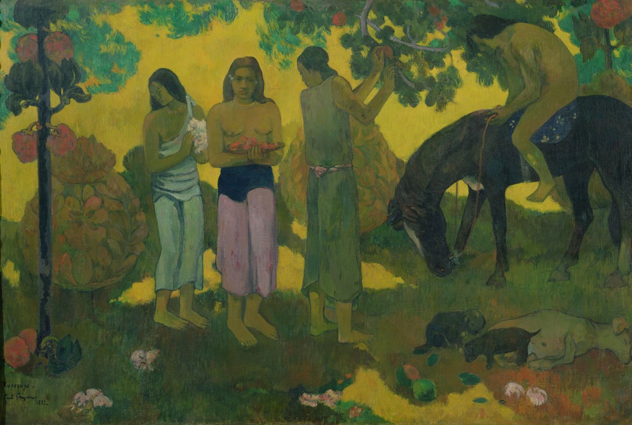 Rupe Rupe (fruktsamling), 1899 av Paul Gauguin