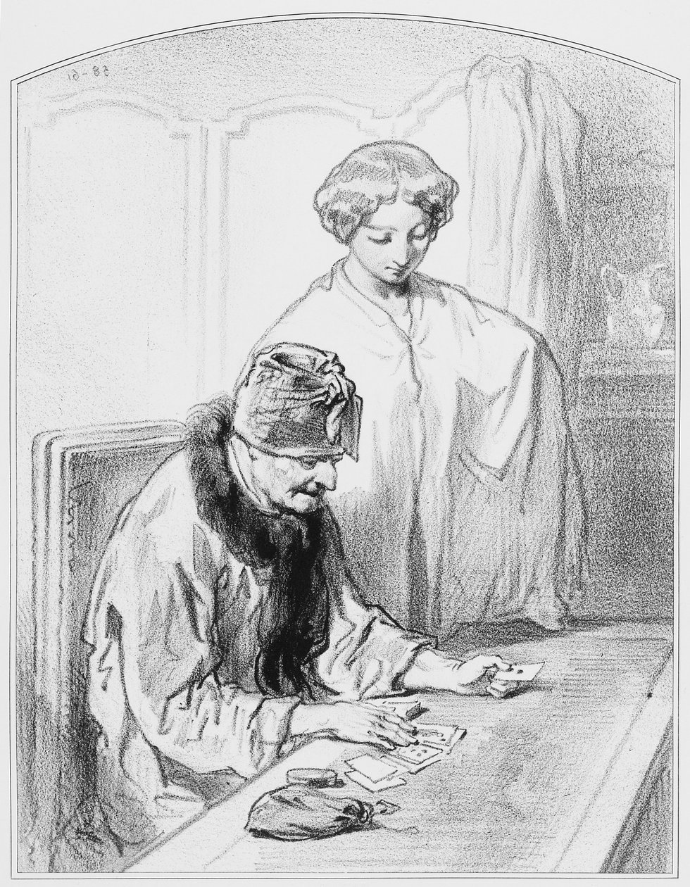 Suksess, plate 12 fra Les Toquades, 1858 av Paul Gavarni