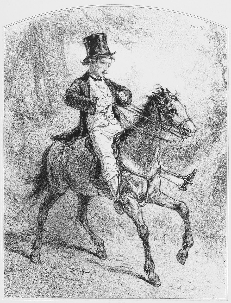 Le Locati, plate 18 fra Les Toquades, 1858 av Paul Gavarni