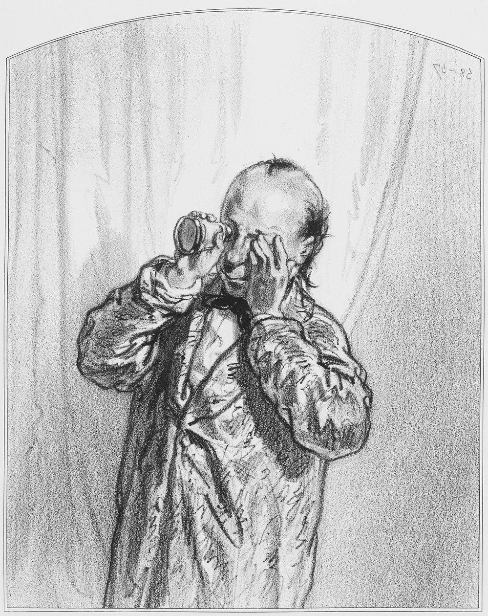 Naboene, plate 9 fra Les Toquades, 1858 av Paul Gavarni