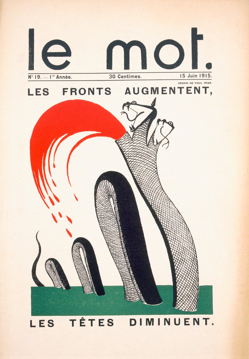 Forside av 'Le Mot, 15. juni 1915 av Paul Iribe