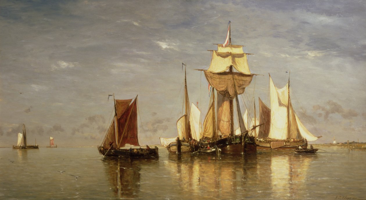 Ro på Schelde, 1867 av Paul Jean Clays