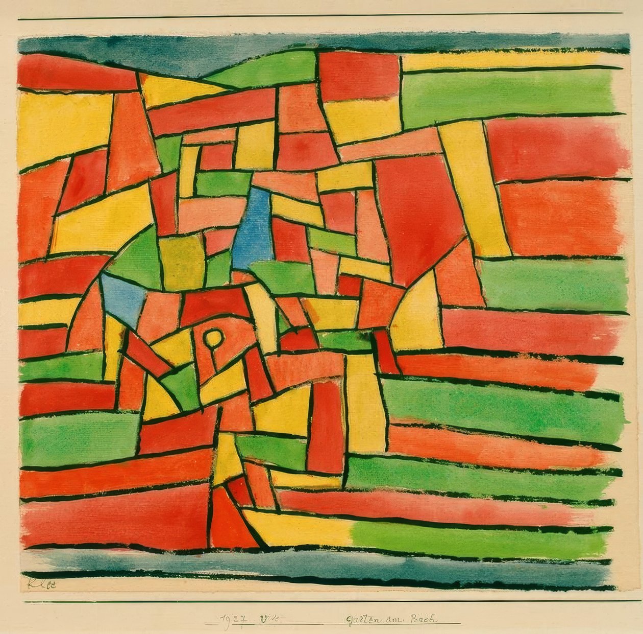 Hage ved bekken av Paul Klee