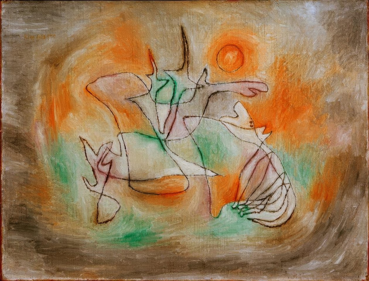 Hylende hund av Paul Klee