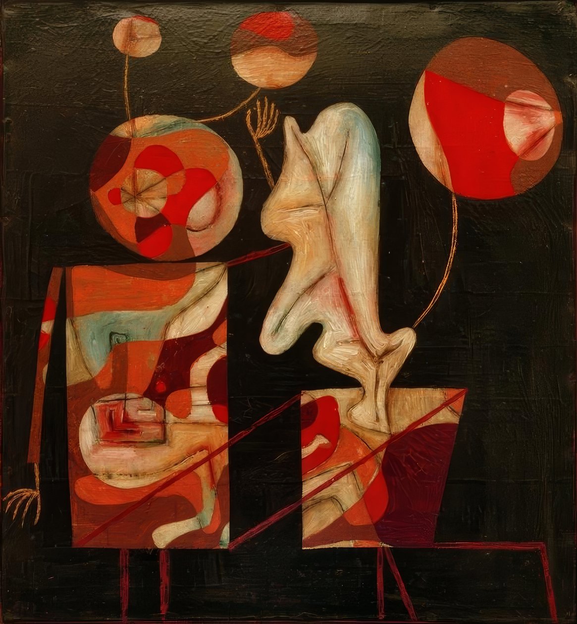 Marionetter (farget på svart) av Paul Klee