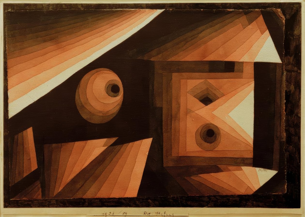 Rød gradering av Paul Klee