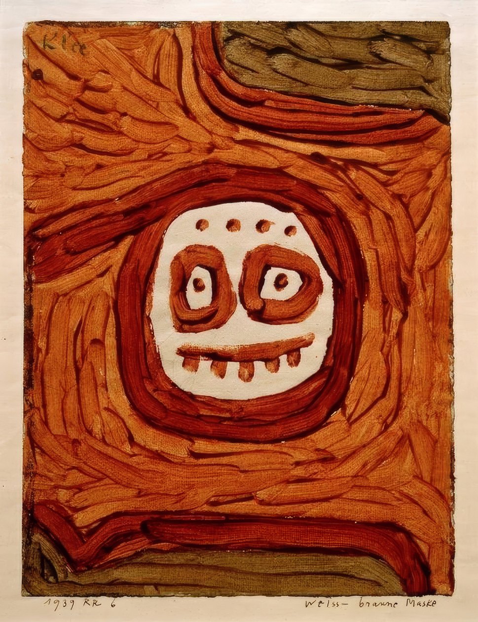 Weissbraune Maske av Paul Klee