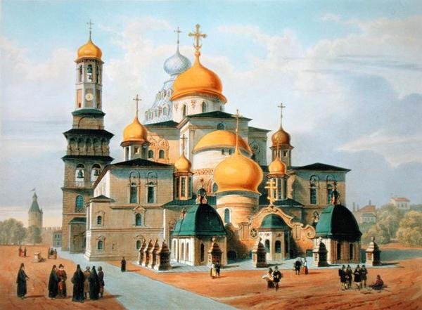 Novy Ierusalem nær Moskva, trykt av Louis-Pierre-Alphonse Bichebois (1801-50), 1830 av Paul Marie Roussel