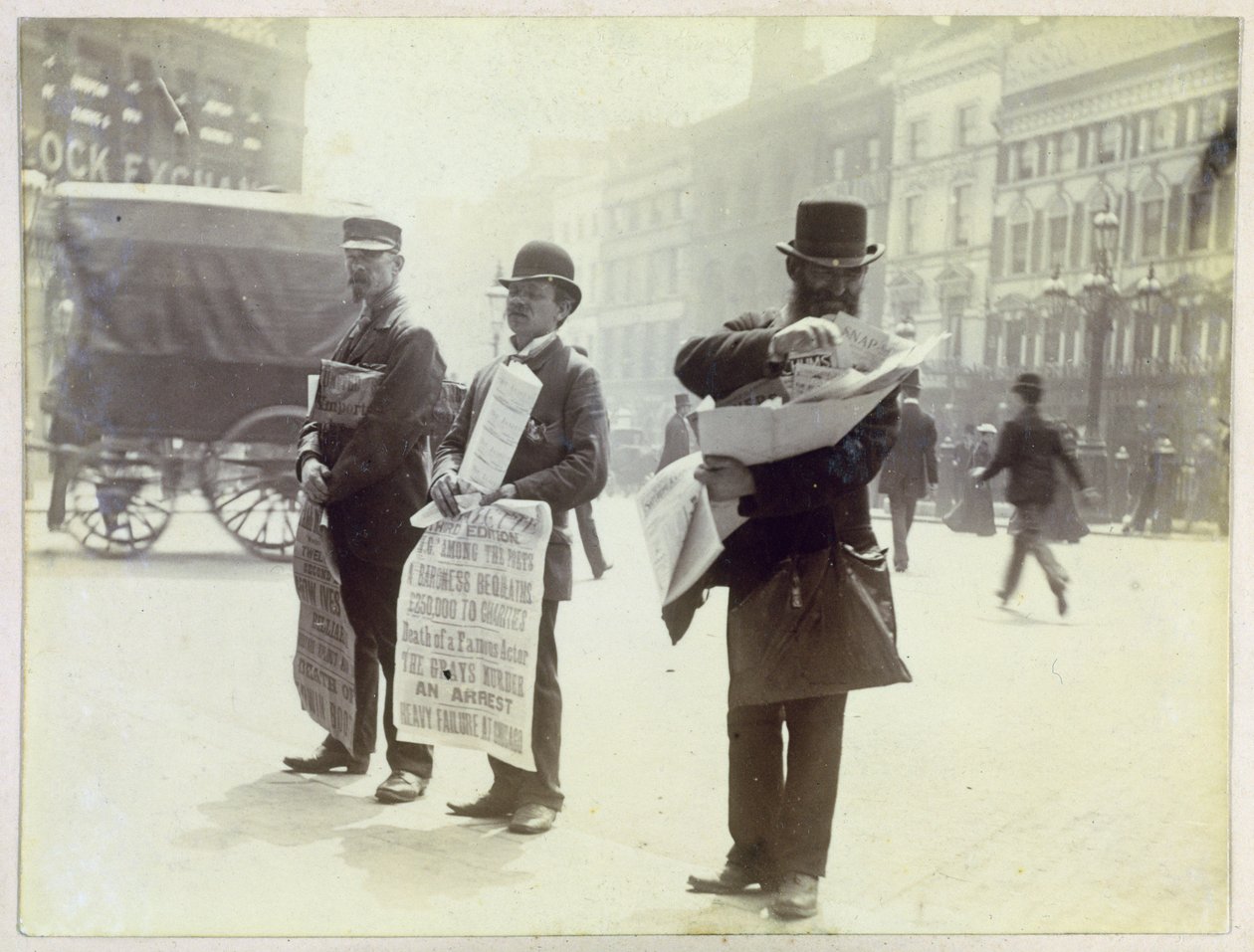 Avisleverandører, Ludgate Circus, 1893 av Paul Martin