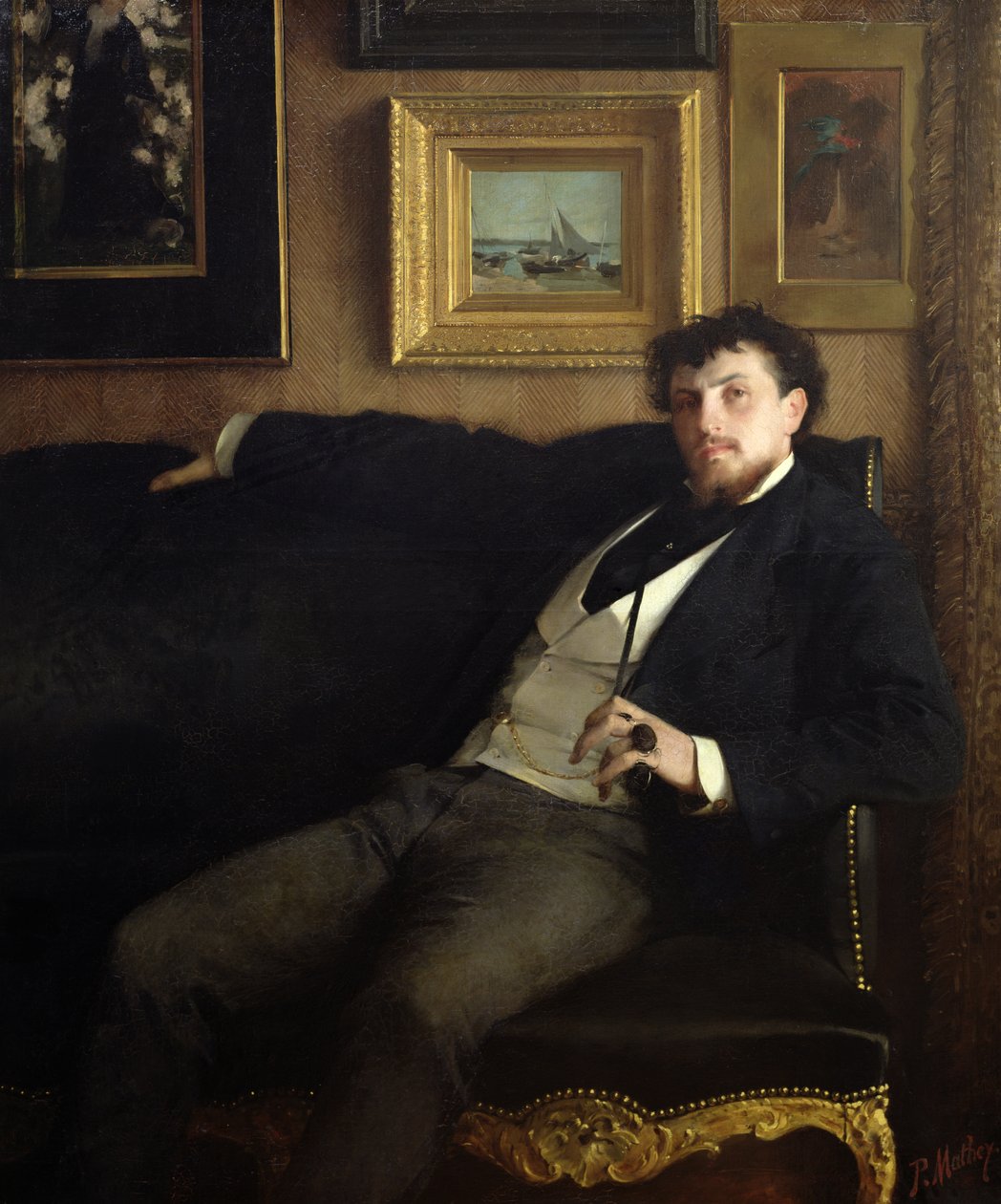 Portrett av Ernest Duez (1843-96) 1876 av Paul Mathey