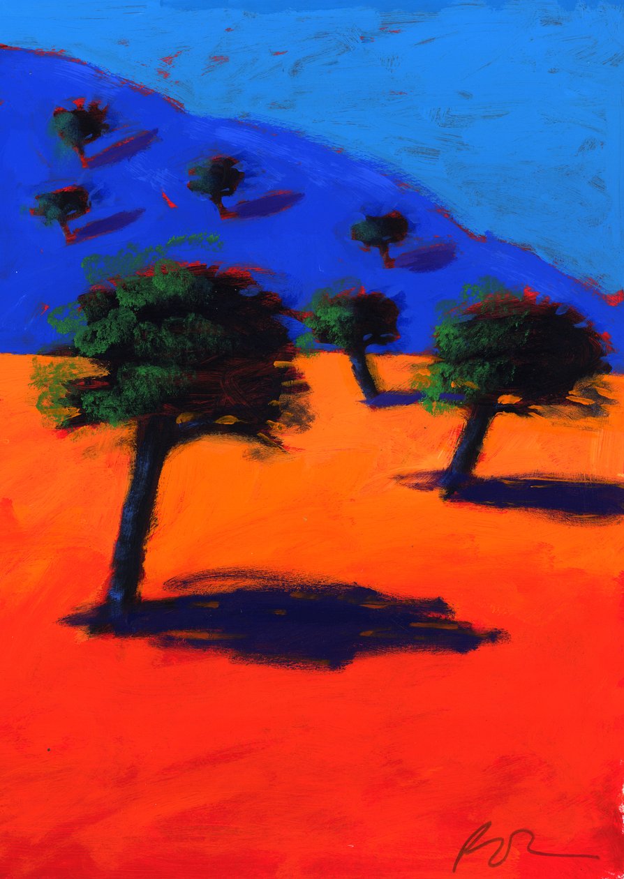 Cala Lena, 2007 (akryl om bord) av Paul Powis