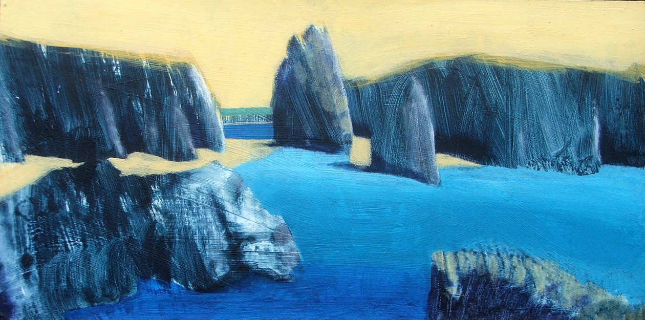 Kynance (akryl om bord) av Paul Powis
