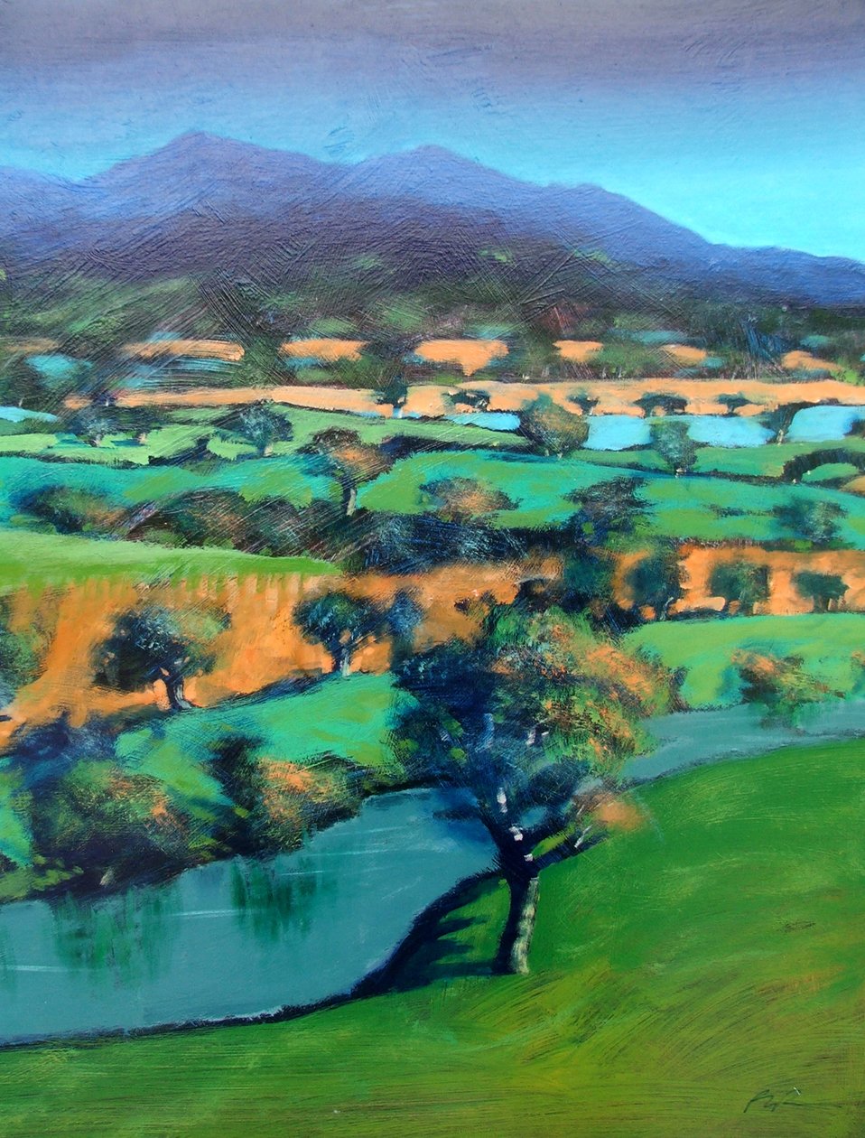 Malvern (akryl om bord) av Paul Powis