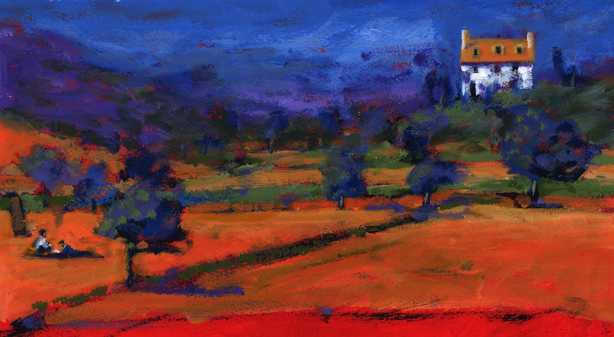 Sommer i det hvite huset, 2009 (akryl om bord) av Paul Powis