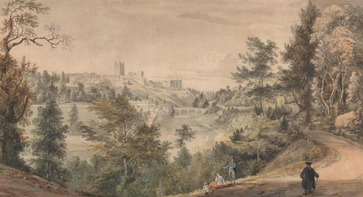 Utsikt over Richmond Castle, Yorkshire av Paul Sandby