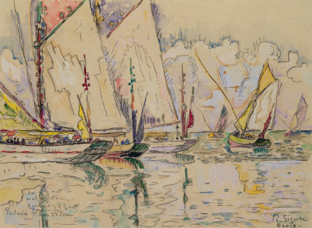 Avgang av tunfiskbåter ved Groix av Paul Signac