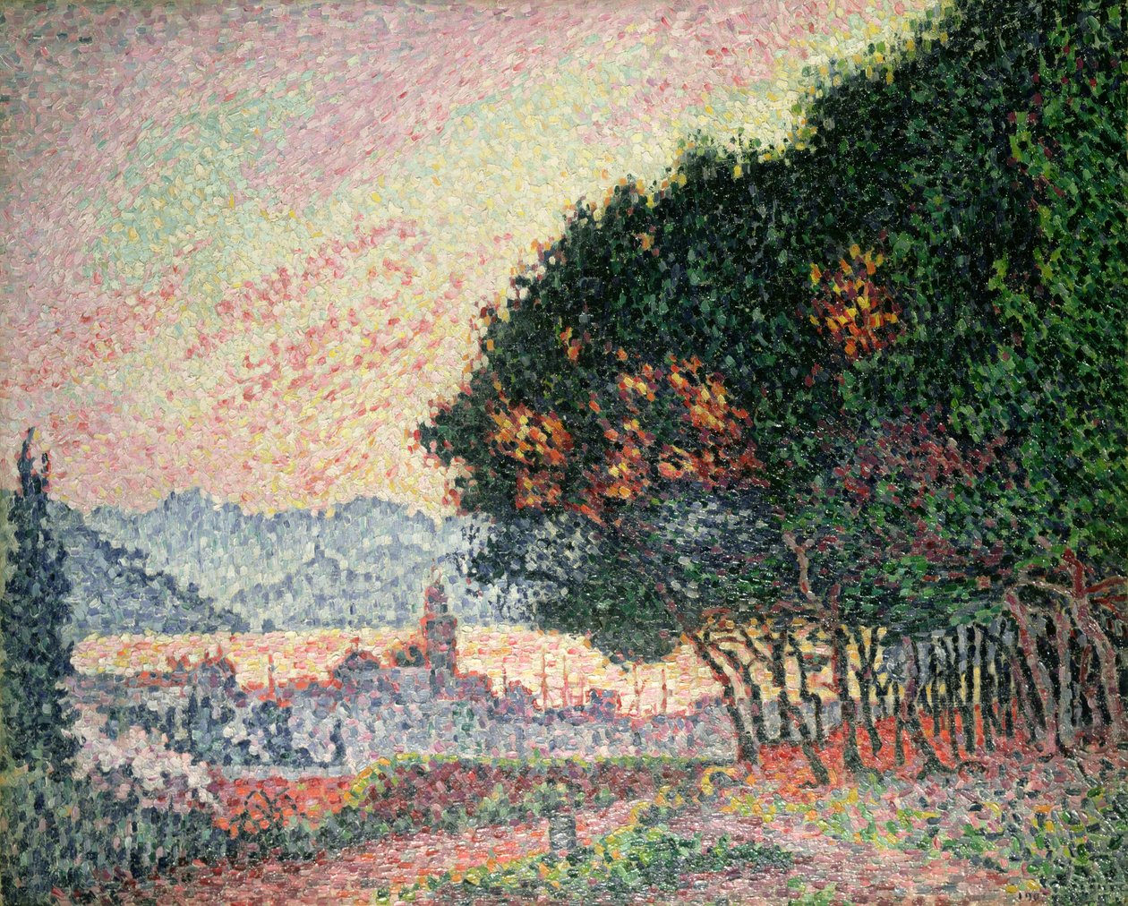 Skog nær St. Tropez, 1902 av Paul Signac