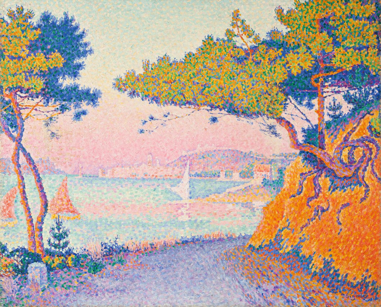 Golfe Juan av Paul Signac
